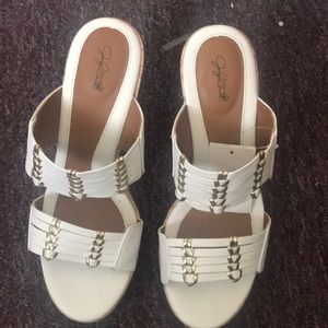White Strap Clogs